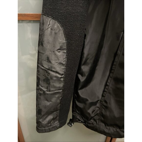 Desigual Black Reversible Hooded Full Zip Up Black Windbreaker Jacket Size S - Picture 5 of 14